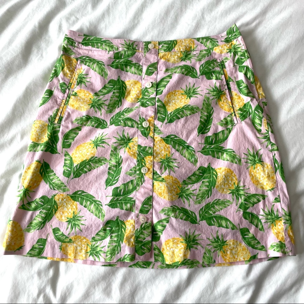 SOLD - Tommy Hilfiger Golf Pink and Green Pineapple and Palm Print Skort